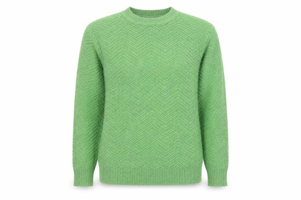 Front view of Marks & Spencer Women’s Green Knit Crew Neck jumper XS