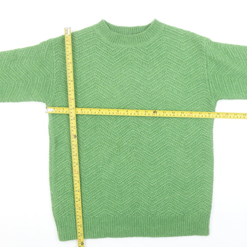 Marks and Spencer Women’s Green Knit Crew Neck Pullover Jumper XS