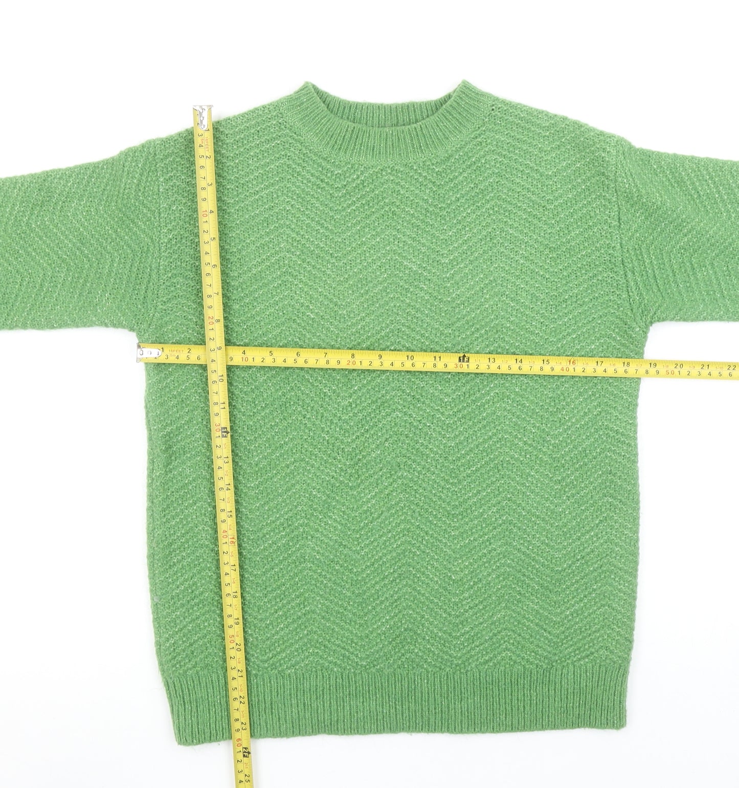 Marks and Spencer Women’s Green Knit Crew Neck Pullover Jumper XS