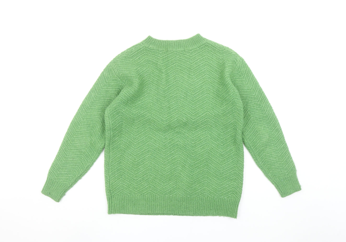 Marks and Spencer Women’s Green Knit Crew Neck Pullover Jumper XS