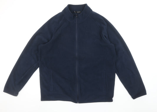 Dunnes Stores Men’s Navy 2XL Fleece Full Zip Basic Jacket