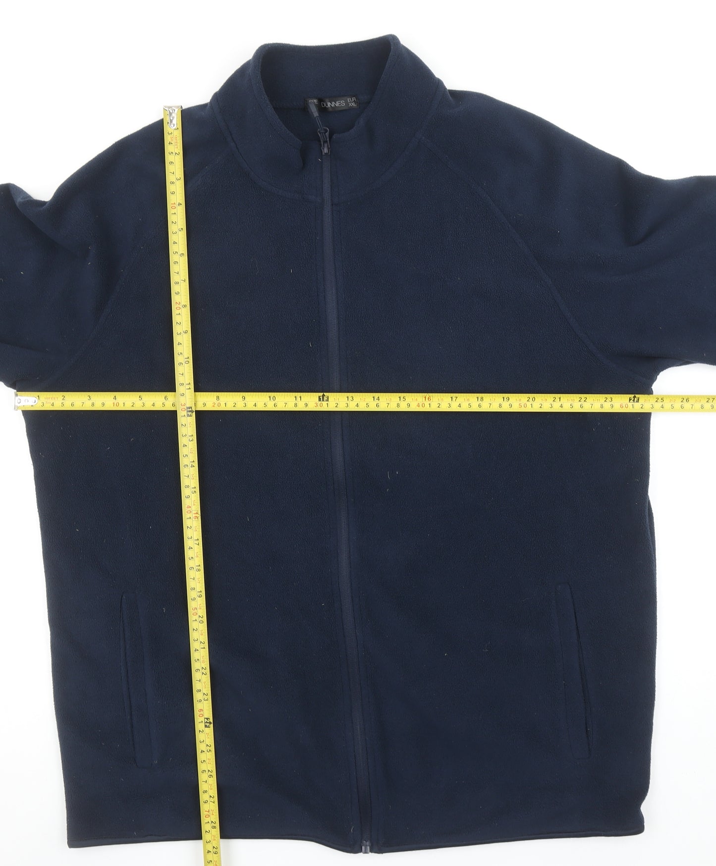 Dunnes Stores Men’s Navy 2XL Fleece Full Zip Basic Jacket
