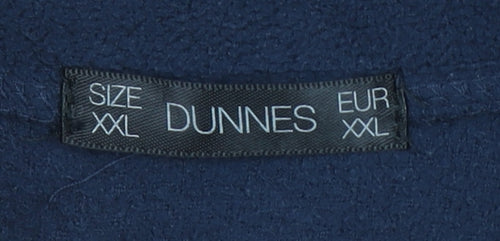 Dunnes Stores Men’s Navy 2XL Fleece Full Zip Basic Jacket