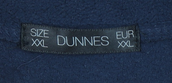 Dunnes Stores Men’s Navy 2XL Fleece Full Zip Basic Jacket