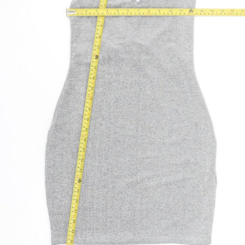 H&M Divided Women's Silver Bodycon Party Dress Size S