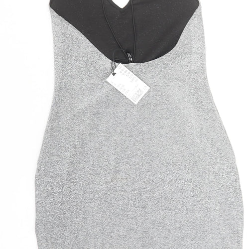 H&M Divided Women's Silver Bodycon Party Dress Size S