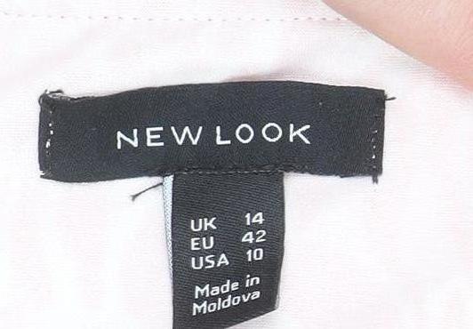 New Look Women's Orange Animal Print Off Shoulder Playsuit Size 14