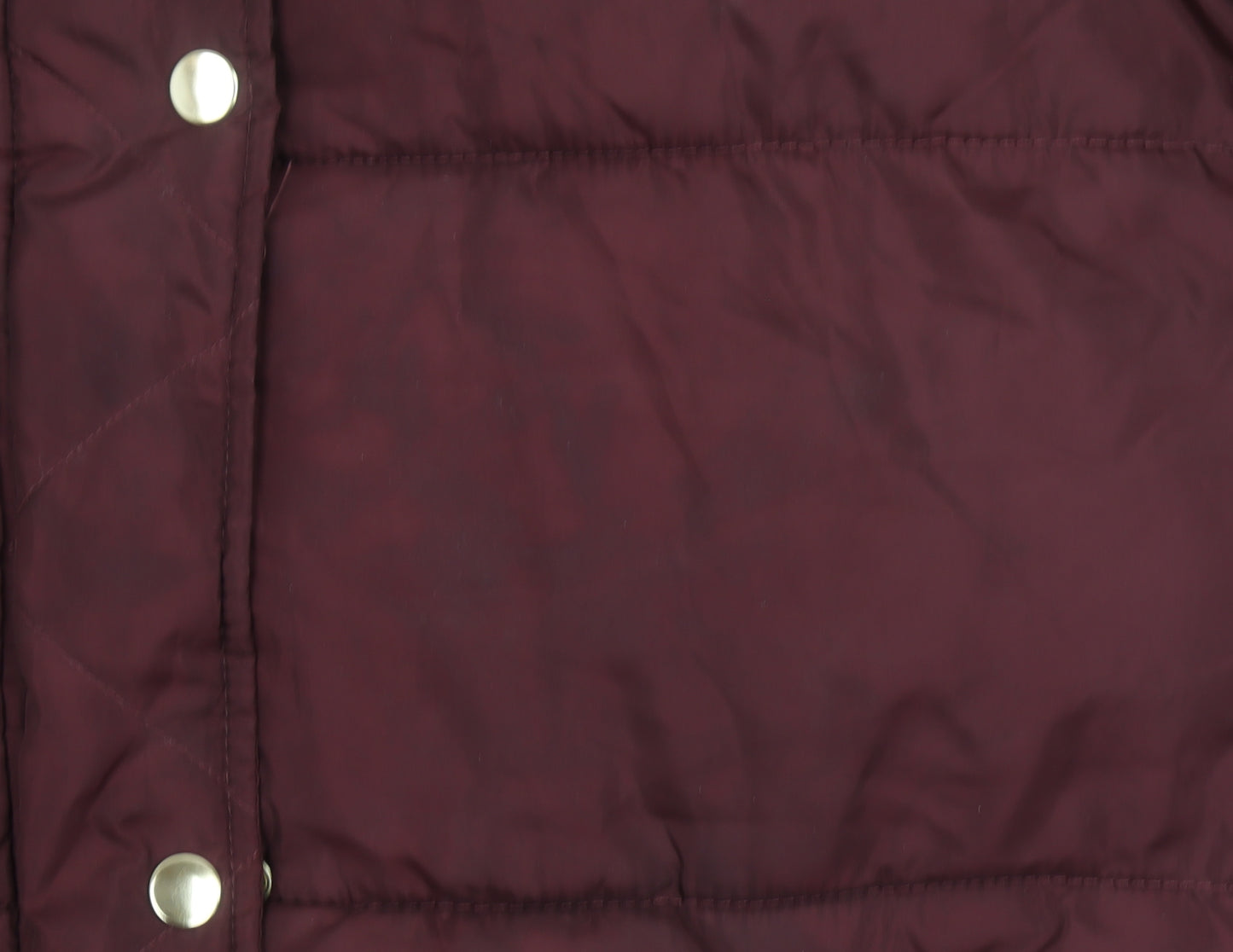 B.YOU Womens Red Long Puffer Coat Faux Fur Hood Size 12 Winter Jacket