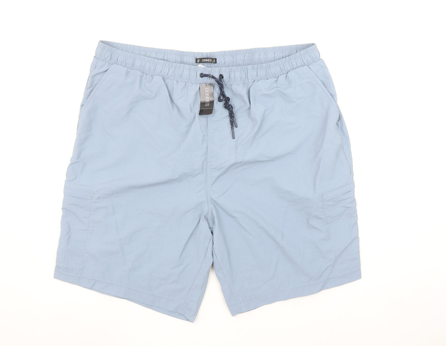 Dunnes Stores Mens Blue 2XL Swim Shorts Elastic Waist Lined Quick Dry