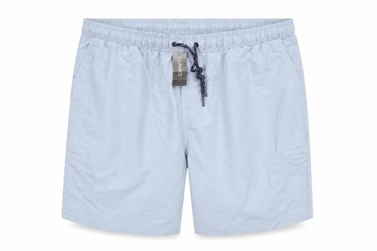 Front view of Dunnes men’s blue 2xl swim shorts elastic waist lined quick dry