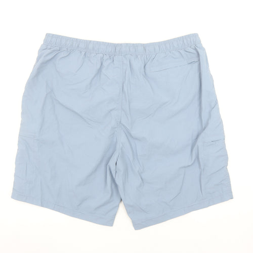 Dunnes Stores Mens Blue 2XL Swim Shorts Elastic Waist Lined Quick Dry