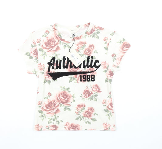 River Island Women’s Multicoloured Floral Relaxed T-Shirt UK14