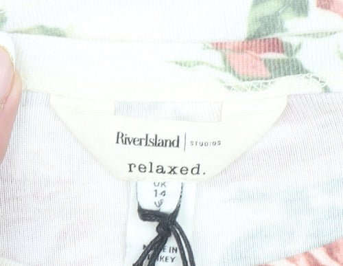 River Island Women’s Multicoloured Floral Relaxed T-Shirt UK14