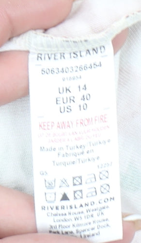 River Island Women’s Multicoloured Floral Relaxed T-Shirt UK14