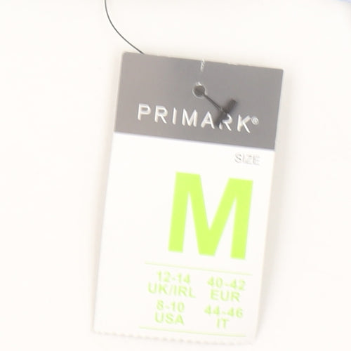 Primark Womens White Blue Floral Cropped Tank Top Size M