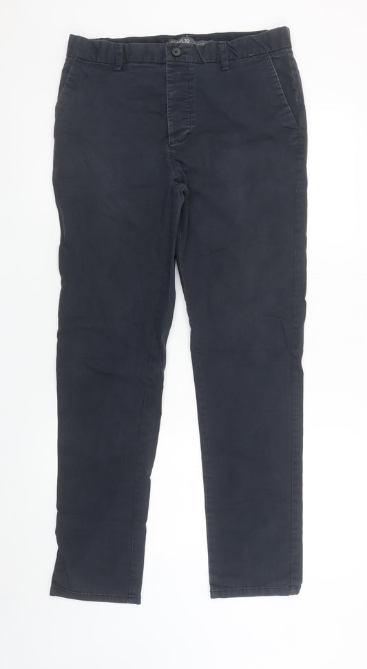 Denim Co Mens Navy Blue Slim Fit Chino Trousers W32 L32