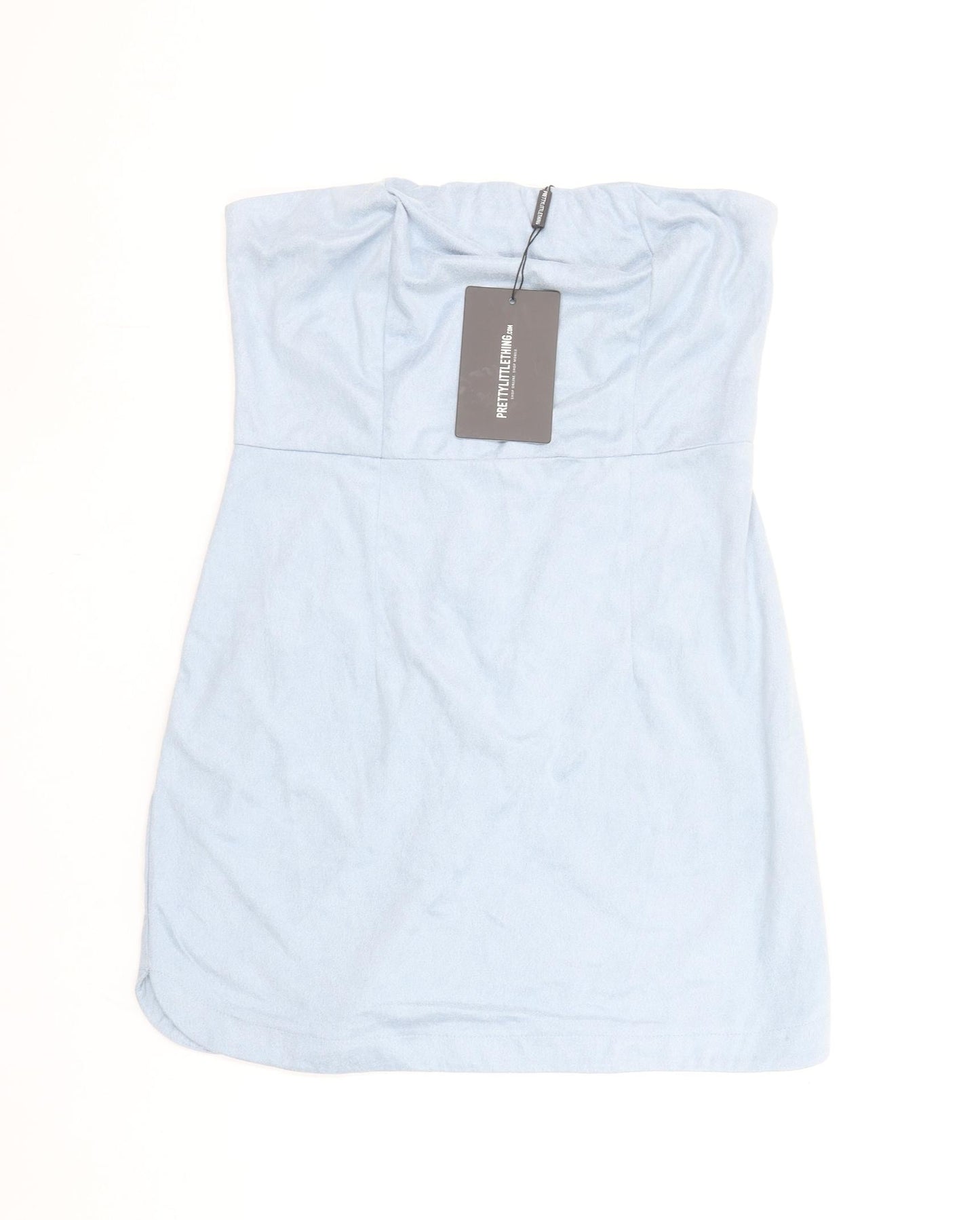 PrettyLittleThing Women’s Blue Strapless Bodycon Mini Dress Size 10