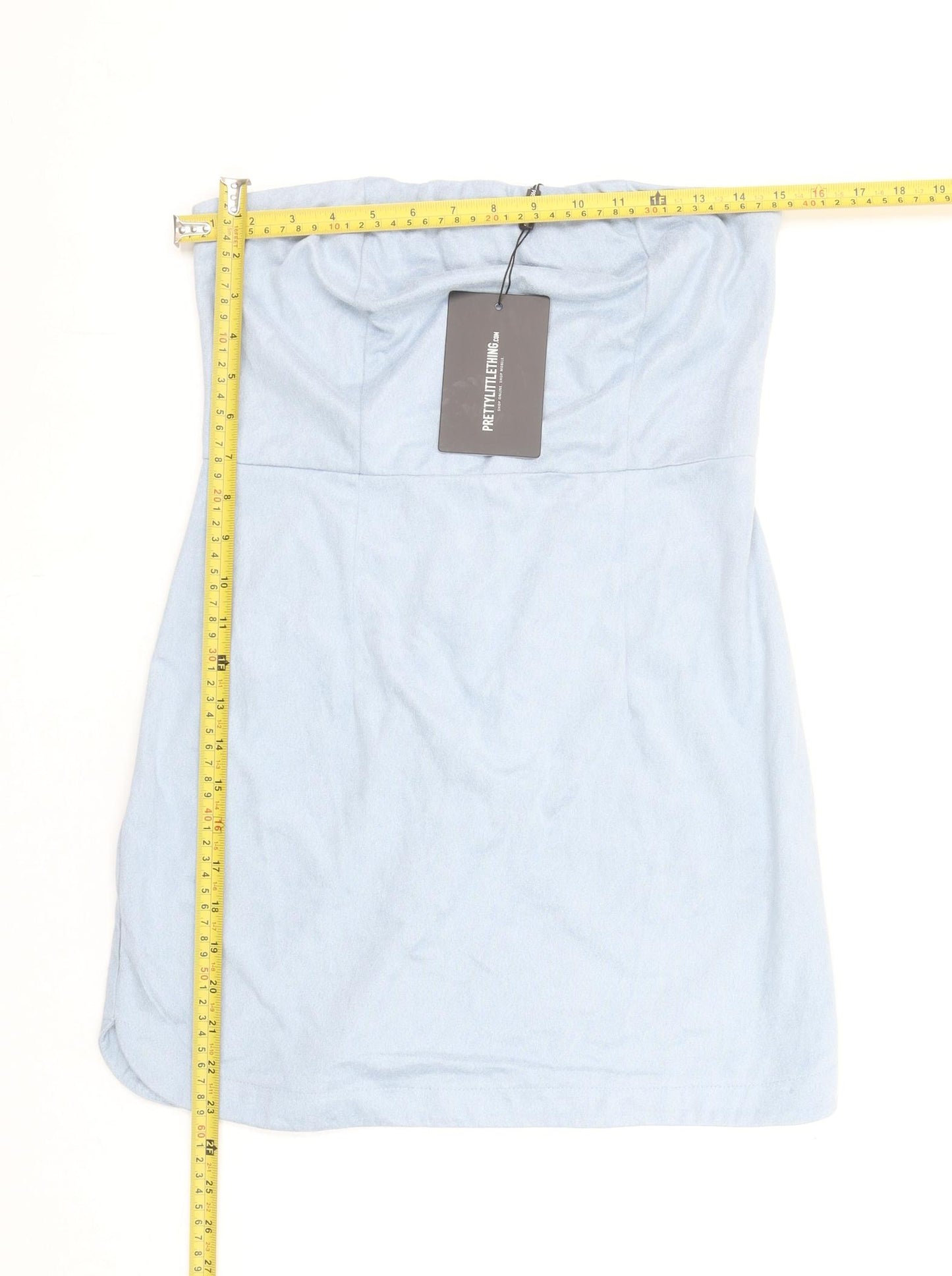 PrettyLittleThing Women’s Blue Strapless Bodycon Mini Dress Size 10