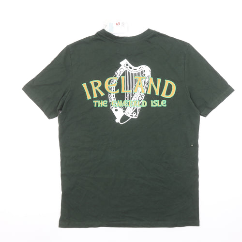 Primark Men's Green Ireland Graphic Regular Fit Cotton T-Shirt Size S
