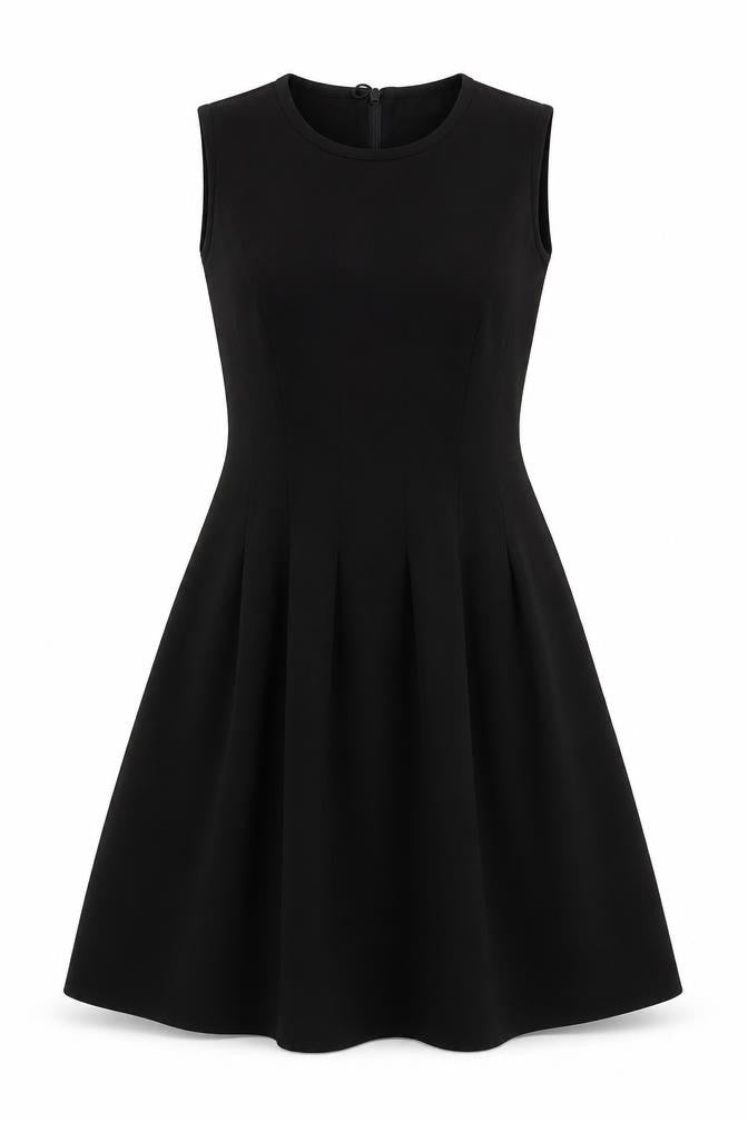 H&M Women’s Black Fit & Flare Sleeveless Knee Length Dress Size 12