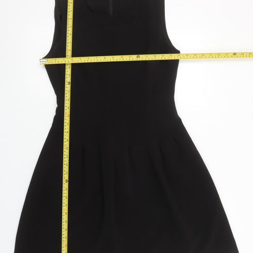 H&M Women’s Black Fit & Flare Sleeveless Knee Length Dress Size 12