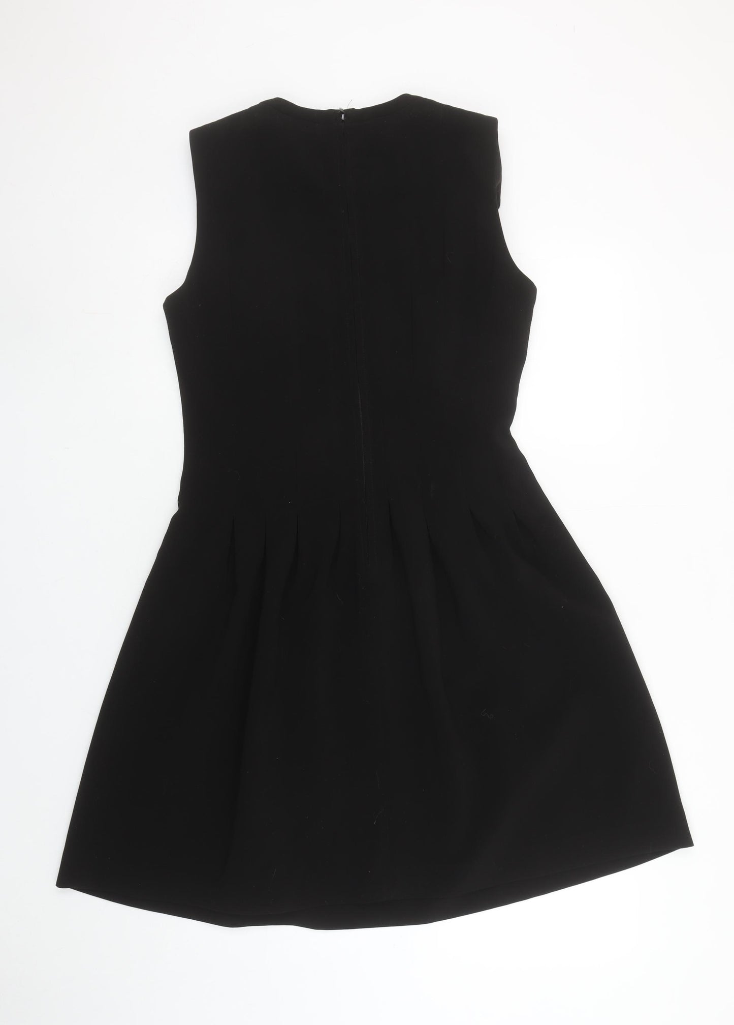 H&M Women’s Black Fit & Flare Sleeveless Knee Length Dress Size 12