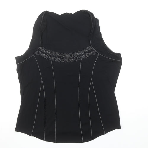 Marks and Spencer Women’s Black Lace Trim Camisole Top Size 20