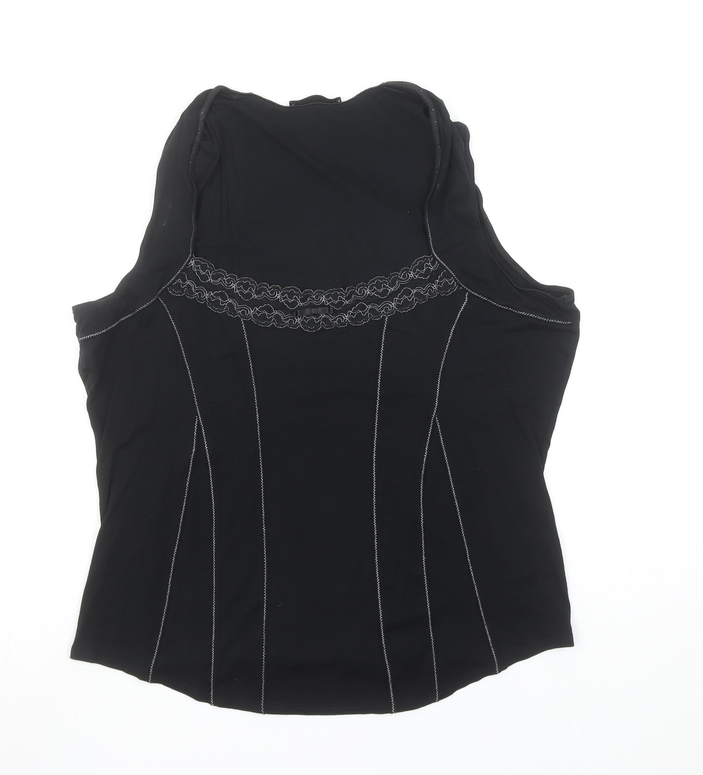 Marks and Spencer Women’s Black Lace Trim Camisole Top Size 20