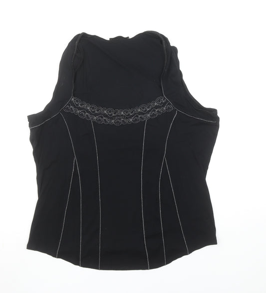 Marks and Spencer Women’s Black Lace Trim Camisole Top Size 20