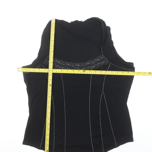 Marks and Spencer Women’s Black Lace Trim Camisole Top Size 20