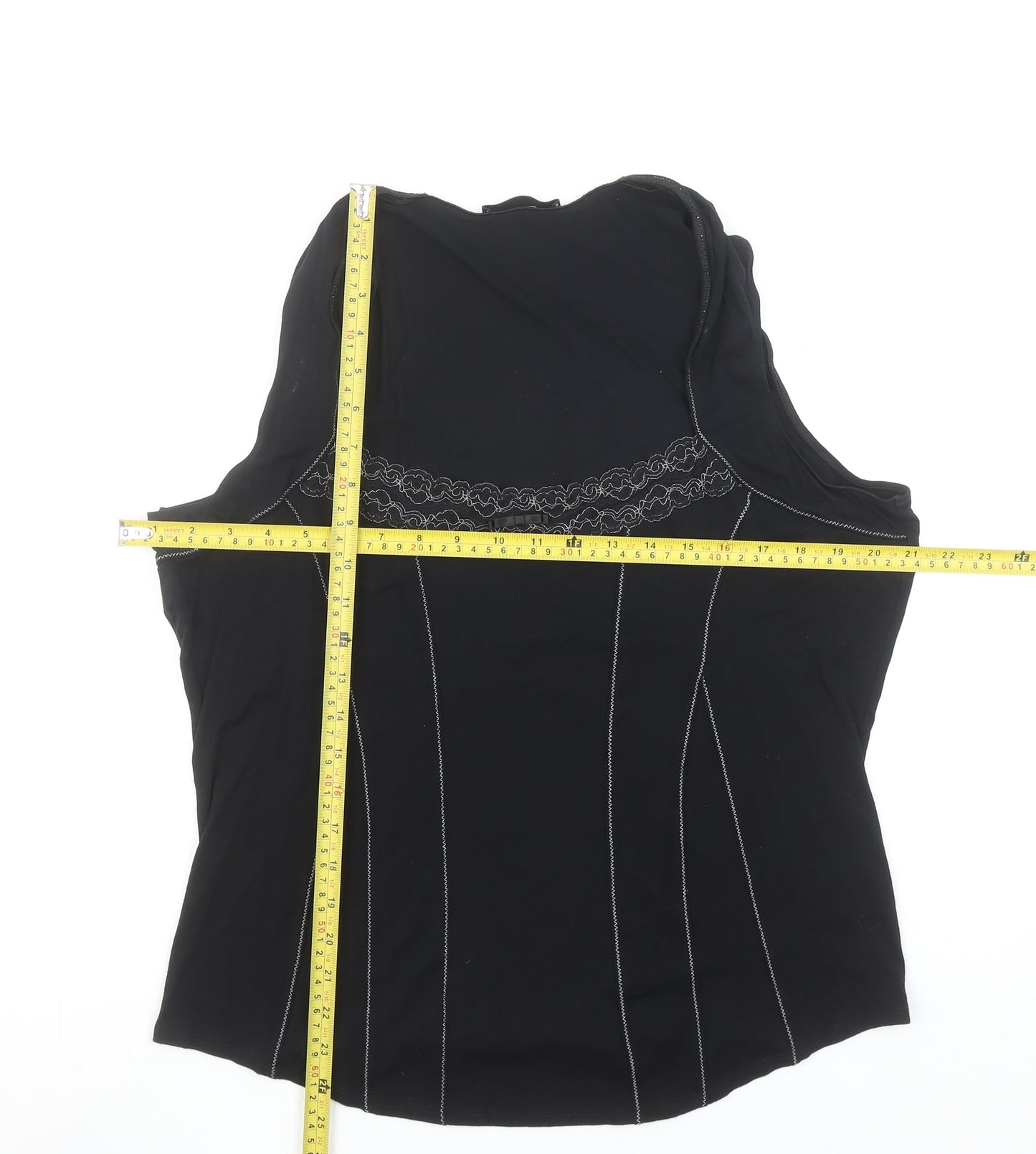 Marks and Spencer Women’s Black Lace Trim Camisole Top Size 20