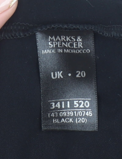 Marks and Spencer Women’s Black Lace Trim Camisole Top Size 20