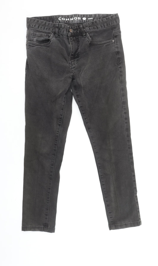 Connor Unisex Black Skinny Jeans Size 32 Slim Fit Denim