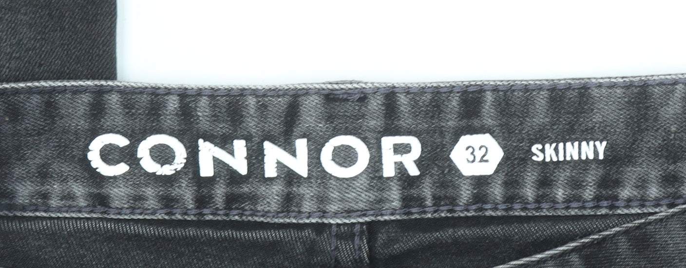 Connor Unisex Black Skinny Jeans Size 32 Slim Fit Denim