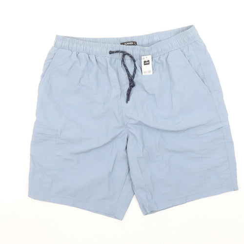 Dunnes Stores Men Blue L Swim Shorts Elastic Waist Quick Dry
