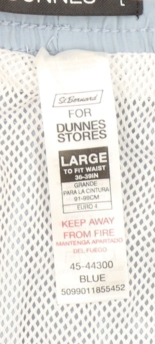 Dunnes Stores Men Blue L Swim Shorts Elastic Waist Quick Dry