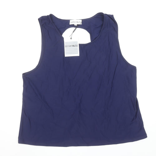Hanna Nikole Women's Blue Plus Size 22 Sleeveless Tank Top