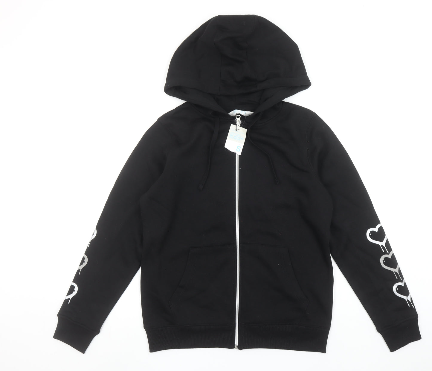 Primark Cares Women’s Black Full Zip Hoodie Size Small