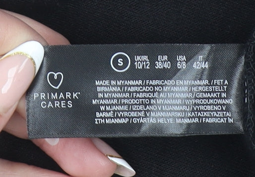 Primark Cares Women’s Black Full Zip Hoodie Size Small