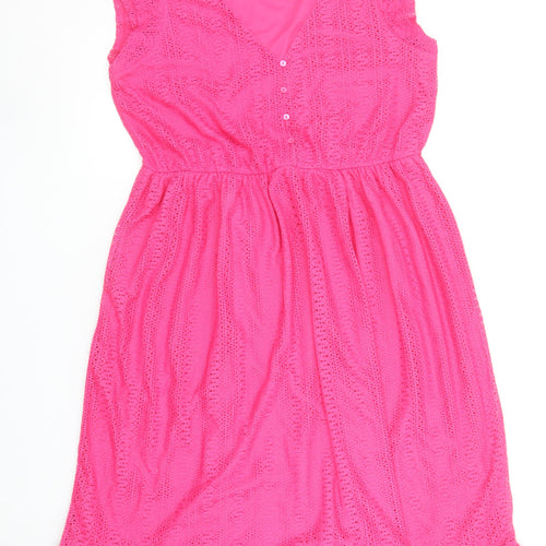 Dunnes Stores Women’s Pink A-Line Sleeveless Knee Length Dress Size 16-18