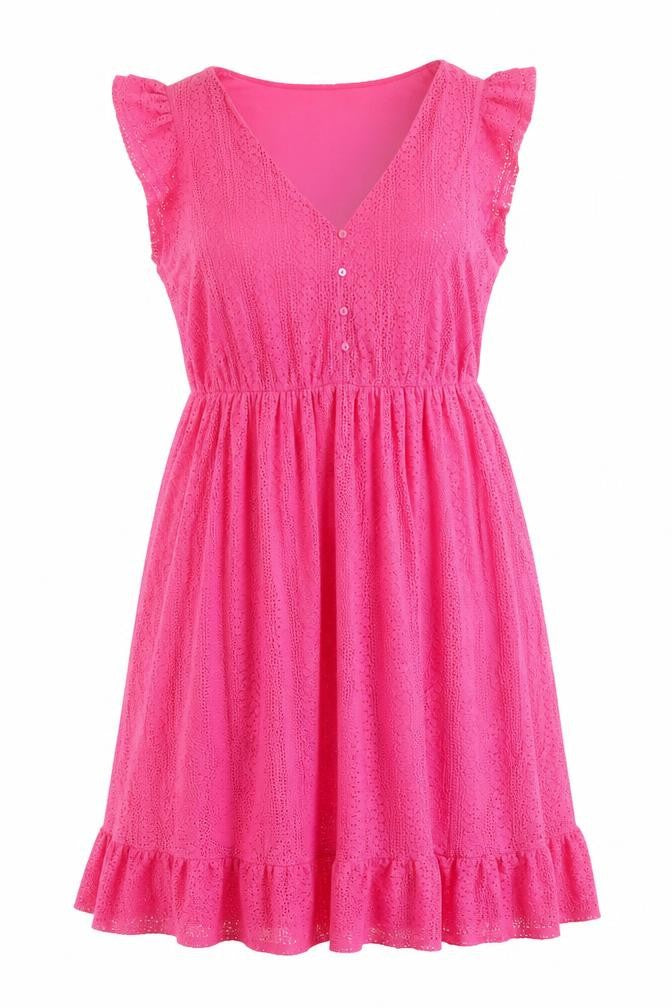 Dunnes Stores Women’s Pink A-Line Sleeveless Knee Length Dress Size 16-18