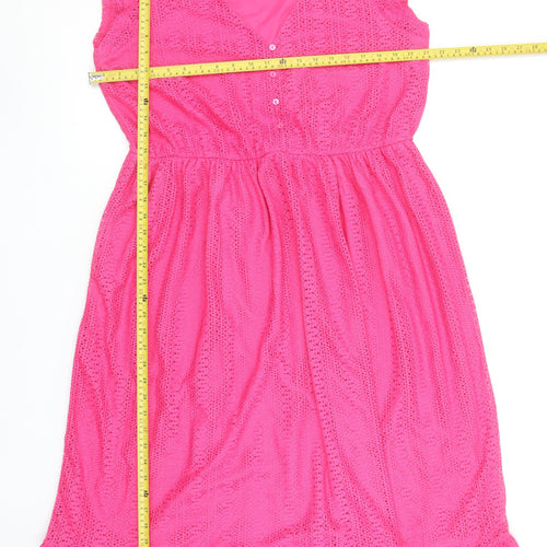 Dunnes Stores Women’s Pink A-Line Sleeveless Knee Length Dress Size 16-18