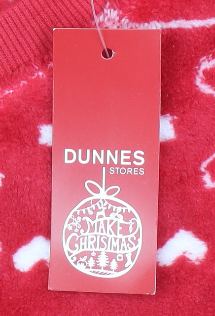 Dunnes Stores Women's Red Fleece Christmas Pyjama Top Size S