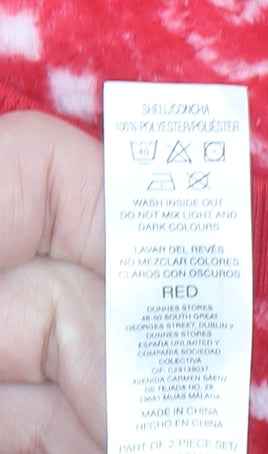 Dunnes Stores Women's Red Fleece Christmas Pyjama Top Size S
