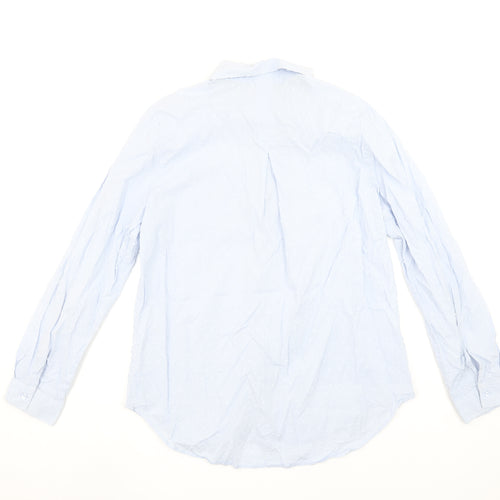 Lily Of The Row Women’s Blue Cotton Long Sleeve Button-Up Shirt Size 14