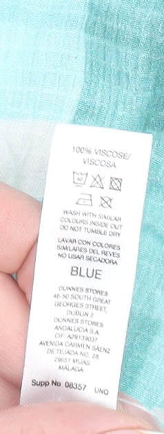 Gallery Women’s Blue Check Long Sleeve Button-Up Shirt Size 14