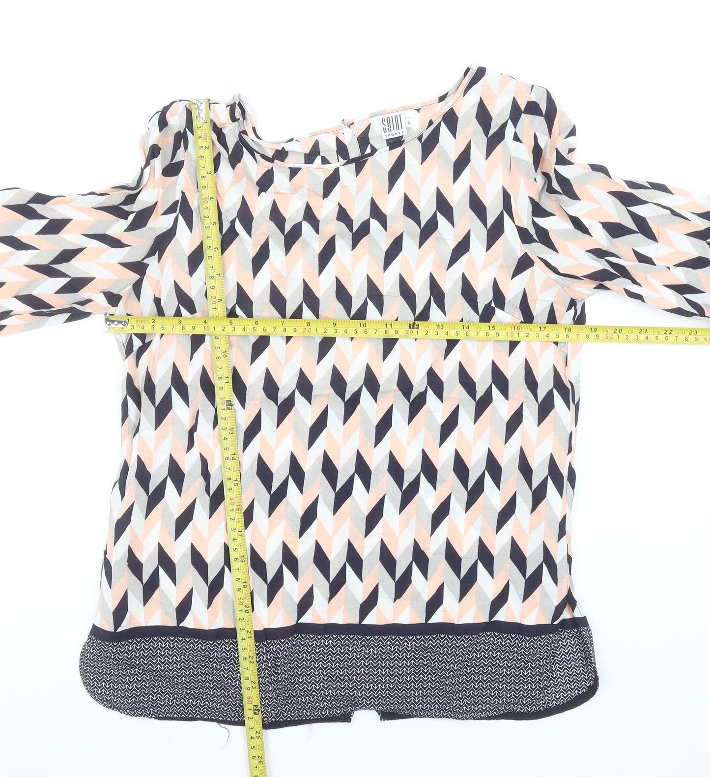 Saint Tropez Women's Multicoloured Geometric Tunic Blouse S