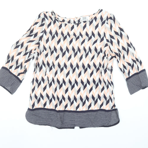 Saint Tropez Women's Multicoloured Geometric Tunic Blouse S