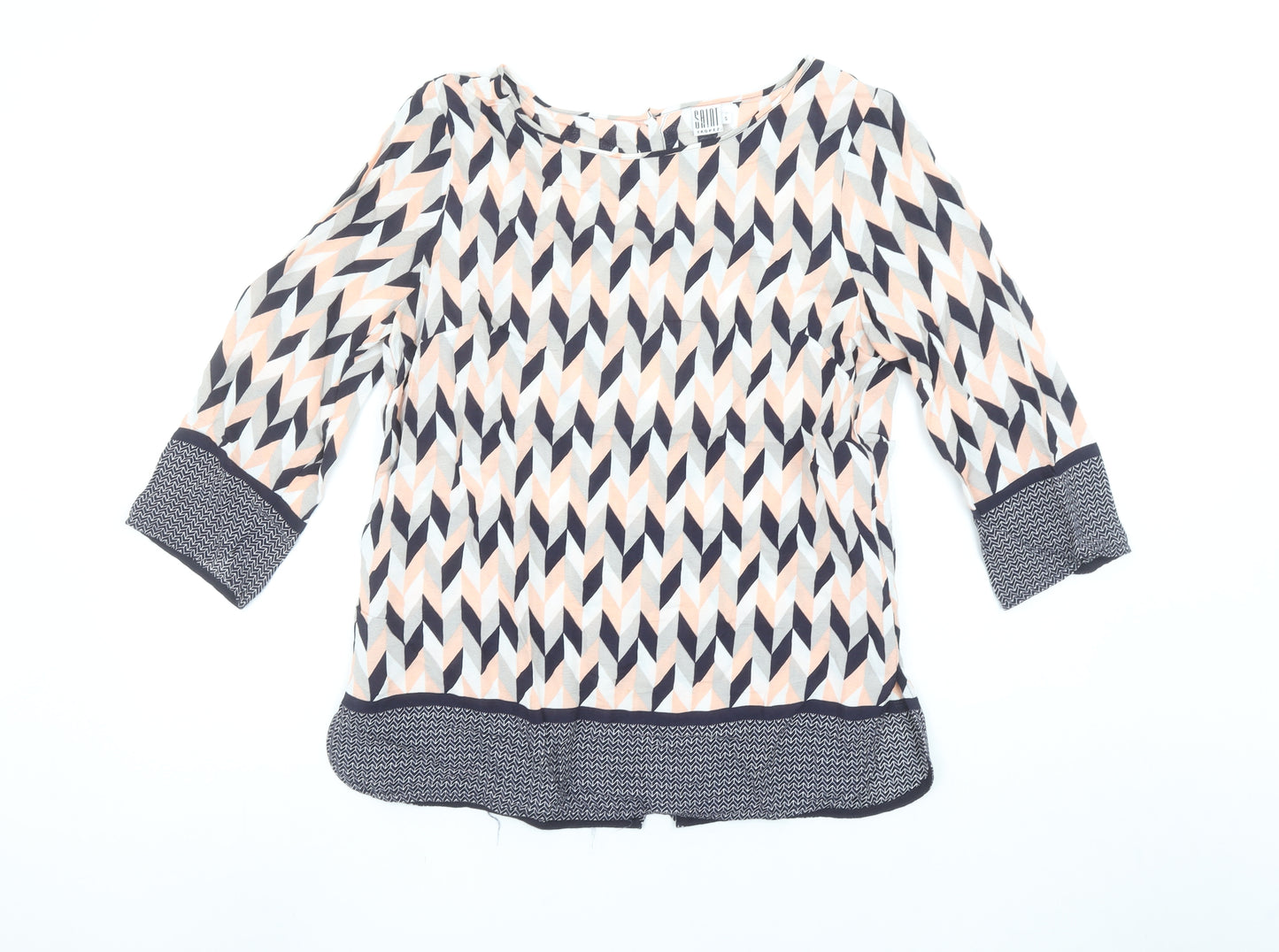 Saint Tropez Women's Multicoloured Geometric Tunic Blouse S