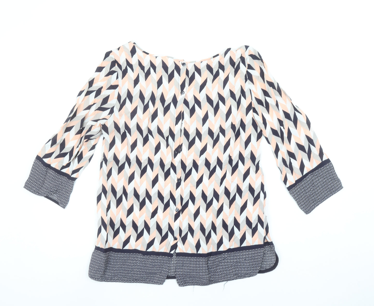 Saint Tropez Women's Multicoloured Geometric Tunic Blouse S